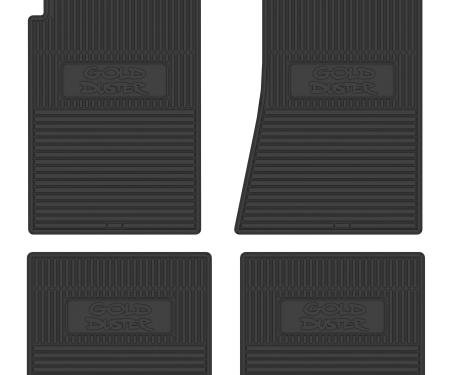 Legendary Auto Interiors 70-75 Plymouth 'Gold Duster' Floor Mats w/ Manual Transmission - Black FMCLV007002001