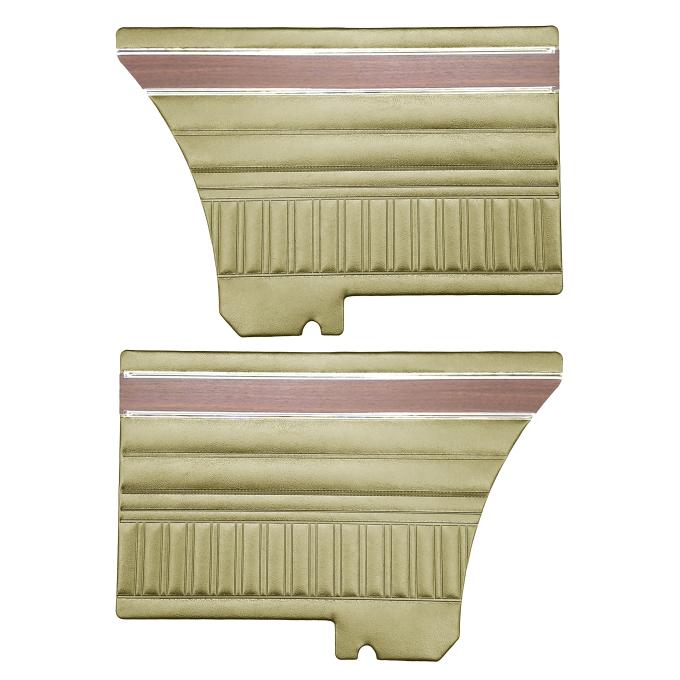 Legendary Auto Interiors 1972 Dodge Dart Rear Panels (W/ Woograin & Knurled Chrome) DO72CLDK048