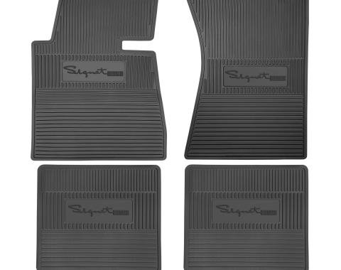 Legendary Auto Interiors 64 Plymouth 'Valiant Signet' Floor Mats w/ Transmission - Black FMCLV033001001