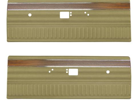 Legendary Auto Interiors 1972 Dodge Dart Demon/Dart Swinger/Scamp Front Door Panels (W/ Woograin & Smooth Chrome)