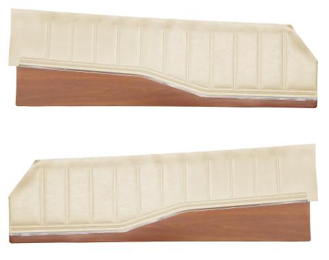 Legendary Auto Interiors 1973 Dodge Charger Charger SE Front Upper Door Panels w/ Woodgrain (Coachman Grain)