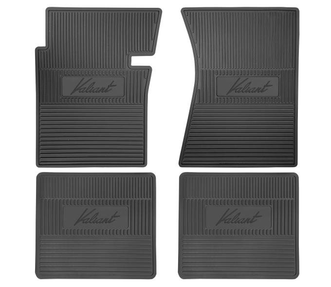Legendary Auto Interiors 64 Plymouth 'Valiant' Floor Mats w/ Manual Transmission - Black FMCLV034002001