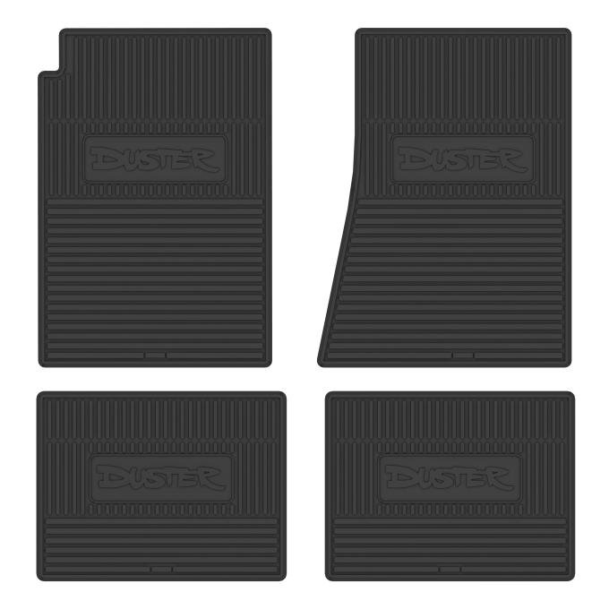 Legendary Auto Interiors 70-76 Plymouth 'Duster' Floor Mats w/ Manual Transmission - Black FMCLV006002001