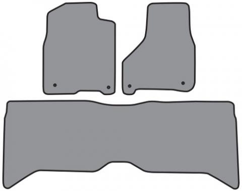 ACC 2010 Dodge Ram 3500 Crew Cab 2pc Frts & 1pc Rr Floor Mat (P610 P610R) Cutpile