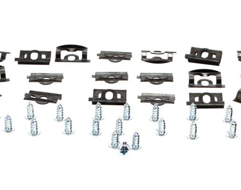 AMD Back Glass Molding Clip & Screw Set (40pcs), 68-70 Charger X671-2668-S