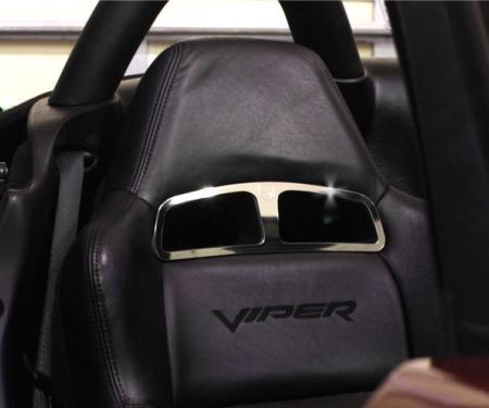 American Car Craft 2003-2010 Dodge Viper Sport Seat Trim Plates 2pc V4 971011