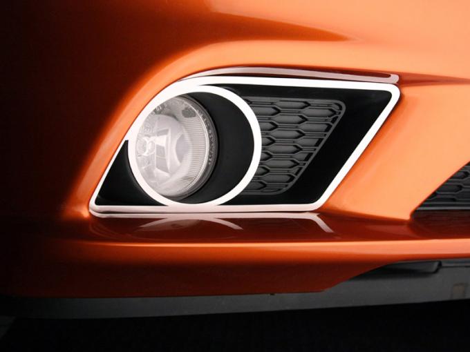 American Car Craft 2011-2013 Dodge Charger Fog Light Trim Rings Lower Polished 2pc 332002