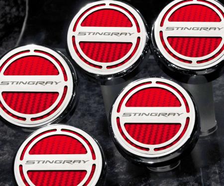 2014-2019 Z06/Z51/C7 Corvette - STINGRAY Script Fluid Cap Covers 5Pc Set - CHOOSE COLOR 053019