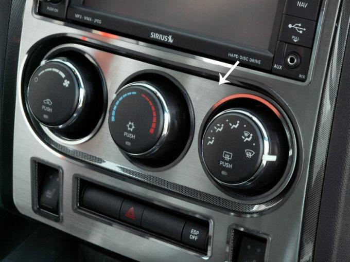 American Car Craft 2008-2014 Dodge Challenger A/C Control Trim Plate Satin 151018