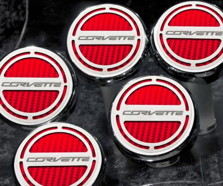 2014-2019 Automatic Z06/Z51/C7 Corvette - "Corvette" Fluid Cap Cover 5Pc - Choose Color 053017