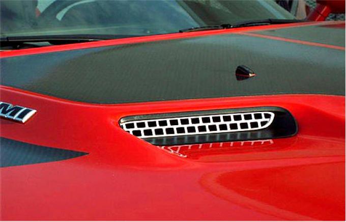American Car Craft 2008-2014 Dodge Challenger Hood Scoop Grilles Overlay Style 2pc 152013