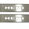 American Car Craft 2008-2014 Challenger - Door Badge Plate with HEMI Lettering 2Pc, Brushed Stainless Steel 151007
