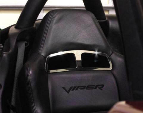 American Car Craft 2003-2010 Dodge Viper Sport Seat Trim Plates 2pc V4 971011