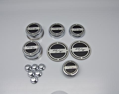 2008-2019 Challenger - "RT" Deluxe Fluid & Shock Tower Cap Covers 13Pc - Choose Color 153055