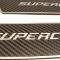 American Car Craft 2011-2013 Dodge Charger Door Badge Carbon Fiber Supercharged w/Polished Trim 2pc Front 331043