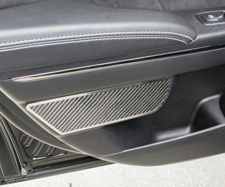American Car Craft 2011-2013 Dodge Charger Door Badge Carbon Fiber w/Polished Trim 2pc Rear 331049