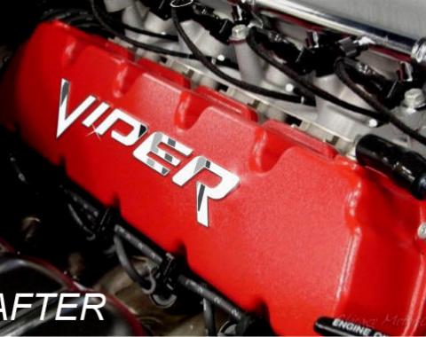 American Car Craft Valve Cover Lettering Stainless Polished 973017