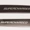American Car Craft 2011-2013 Dodge Charger Door Badge Carbon Fiber Supercharged w/Polished Trim 2pc Front 331043