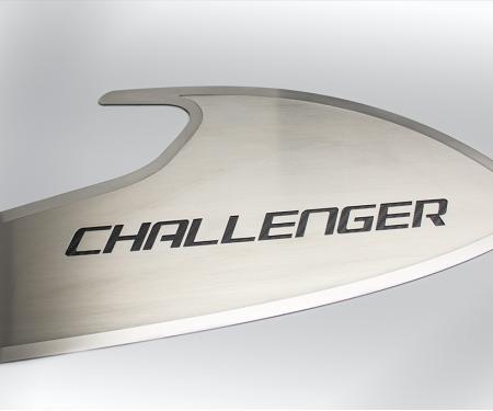 2015-2020 Dodge Challenger - Door Badges Brushed w/CHALLENGER Inlay 2Pc - Choose Color 151059