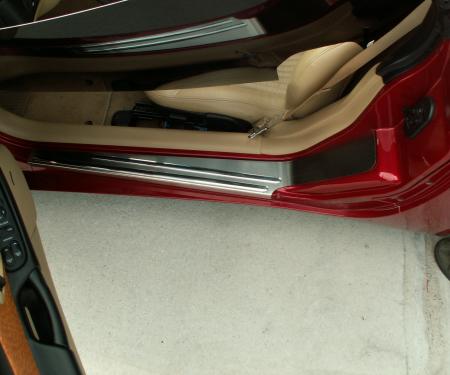 American Car Craft Doorsills Outer Satin w/Chrome Ribs 2pc 031016