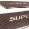 American Car Craft 2011-2013 Dodge Charger Door Badge Carbon Fiber Supercharged w/Polished Trim 2pc Front 331043