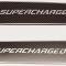 American Car Craft 2011-2013 Dodge Charger Door Badge Carbon Fiber Supercharged w/Polished Trim 2pc Front 331043