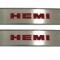 American Car Craft 2008-2014 Challenger - Door Badge Plate with HEMI Inlay 2Pc, Stainless Steel, Choose Inlay Color 151021