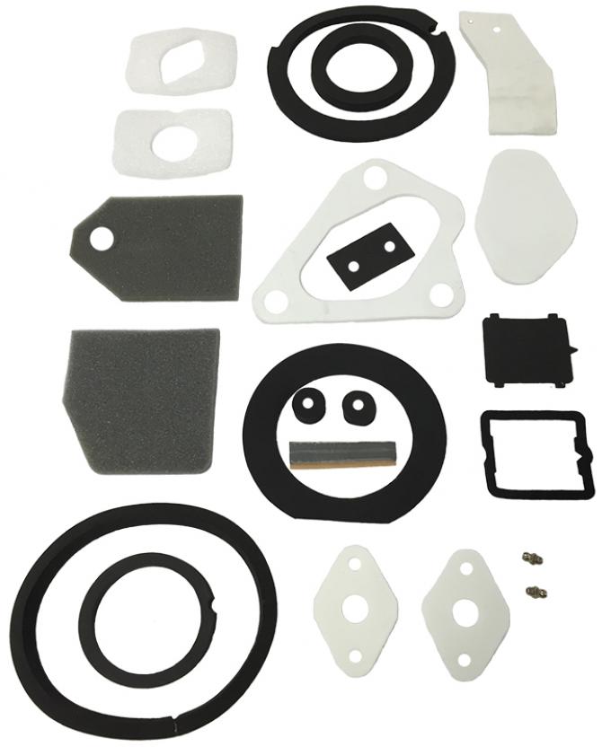 Southwest Repro Firewall Gasket Set w/ Wiper Pivots, 67-72 Dodge Plymouth A-Body w/o AC A-151322