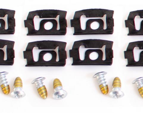 AMK Products Inc Back Glass Molding Clips & Screw Set, 73-76 Dodge Plymouth Dart Sport; 71-72 Demon; 70-76 Duster H-C-8026