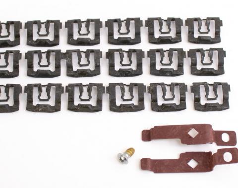 AMK Products Inc Back Glass Molding Clips & Screw Set, 71-74 Dodge Plymouth E-Body H-C-8005