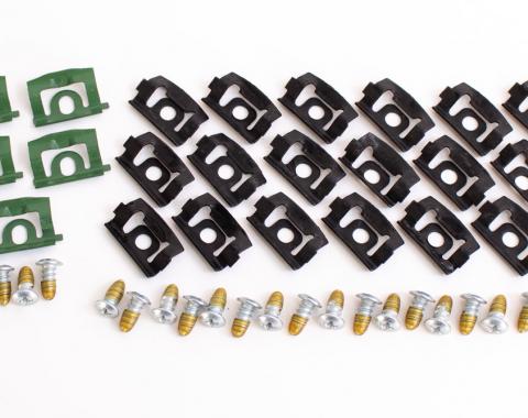 AMK Products Inc Windshield Molding Clips & Screw Set, 73-76 Dodge Plymouth Dart Sport; 71-72 Demon; 70-76 Duster H-C-8025