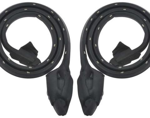 AMD Door Weatherstrips, Pair, 73-76 Dodge Plymouth A-Body Hardtop or Fastback X580-1073-2P