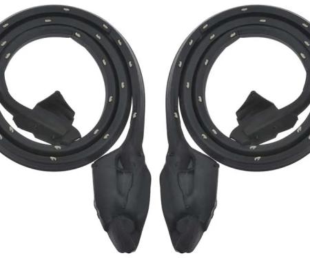 AMD Door Weatherstrips, Pair, 73-76 Dodge Plymouth A-Body Hardtop or Fastback X580-1073-2P