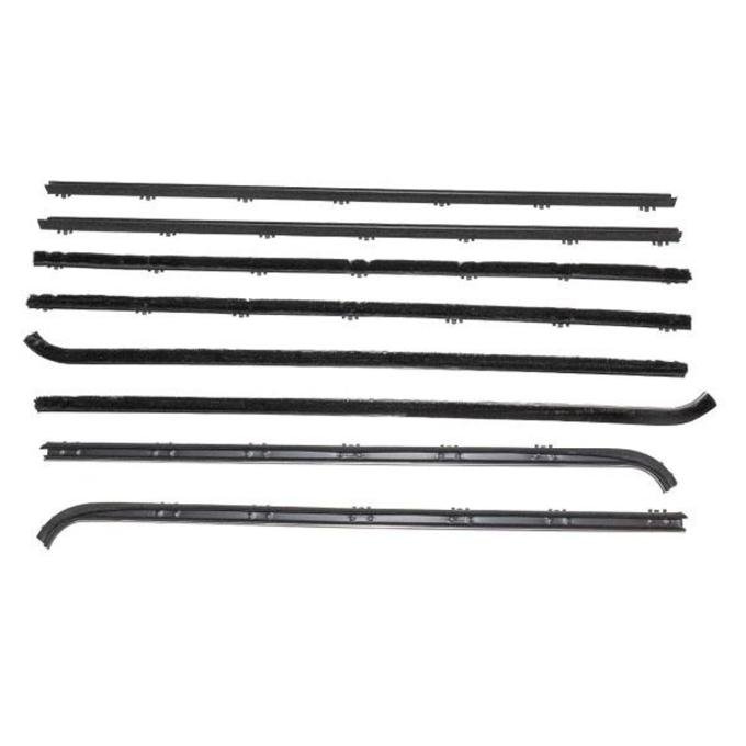 Metro Moulded Parts Window Sweeper Kit. Fits 68-70 Dodge Coronet 2 Door Hardtop . 8 Pc WC 2300-22
