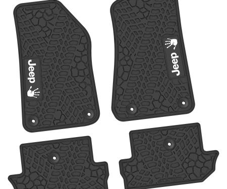 FlexTread 18-24 Jeep Wrangler JL 2Dr Floor Mats (4pc) w/ JEEP Wave Logo NGTT47052