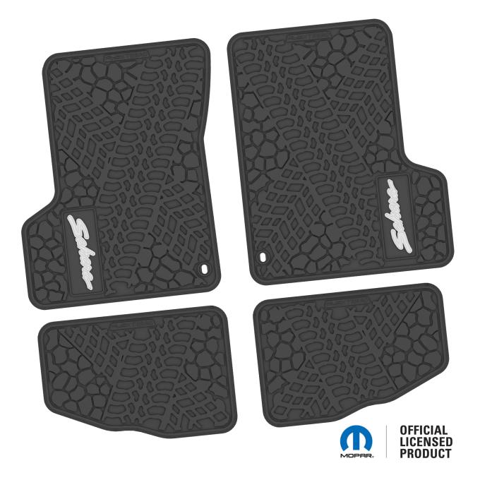 FlexTread 97-06 Jeep Wrangler TJ & LJ Floor Mats (4pc) w/ Sahara (97-02) Logo NGTT44047