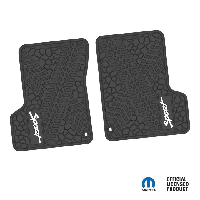 FlexTread 97-06 Jeep Wrangler TJ & LJ Floor Mats (2pc) w/ Sport (97-02) Logo NGTT43045