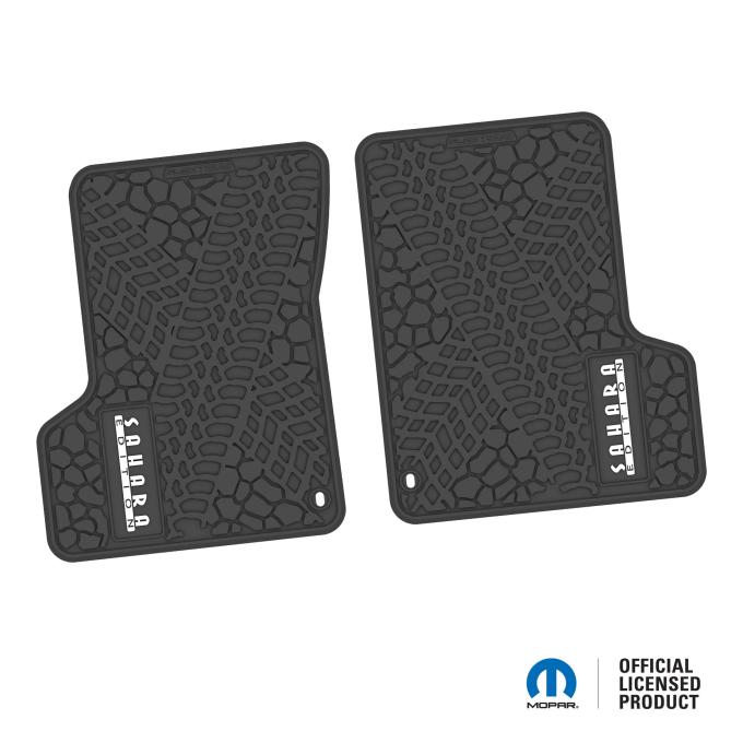 FlexTread 97-06 Jeep Wrangler TJ & LJ Floor Mats (2pc) w/ Sahara (03-04) Logo NGTT43049