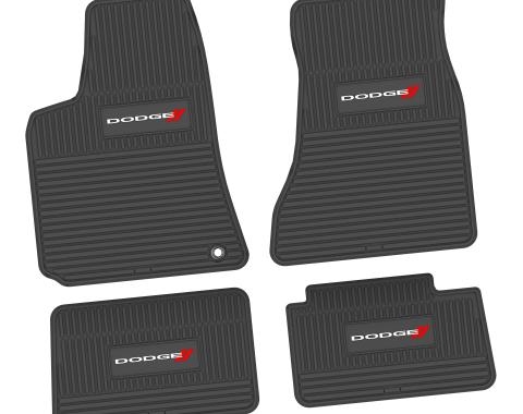 FlexTread 06-10 Dodge Charger RWD Floor Mats (4pc) w/ Dodge Logo - Black / NGCV58043