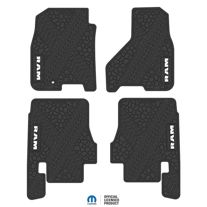 FlexTread 10-11 RAM 2500/3500 Mega Cab Floor Mats (4pc) w/ RAM Text Logo NGTT36016