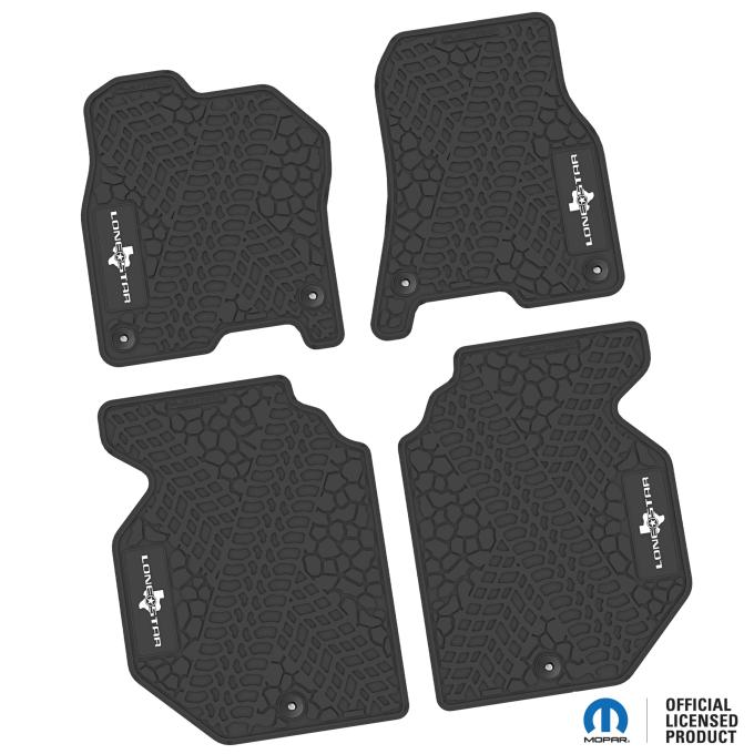 FlexTread 19-24 RAM 1500 Crew Cab Floor Mats w/ Lone Star Logo (4pc) *WILL NOT FIT 19-24 1500 CLASSIC STYLE CABS NGTT17057