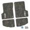 FlexTread 97-06 Jeep Wrangler TJ & LJ Floor Mats (4pc) w/ Jeep Peace Sign Logo NGTT44053