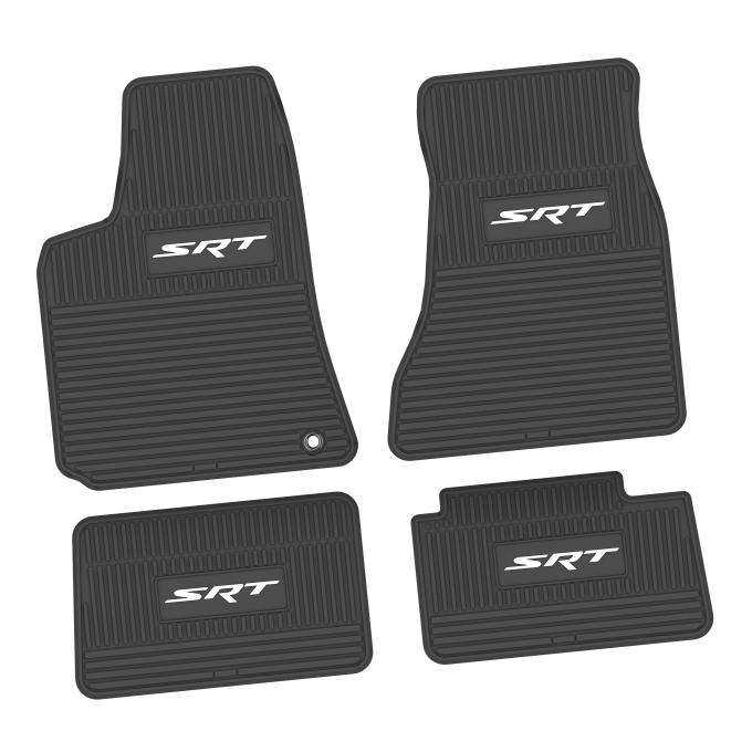 FlexTread 06-10 Dodge Charger RWD Floor Mats (4pc) w/ SRT Logo - Black / NGCV58035