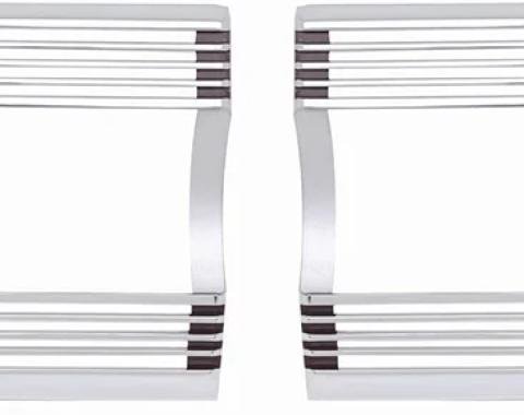 AMD Tail Lamp Bezels with Silver Inners, LH/RH Pair, 67 GTX Satellite K-MB1986