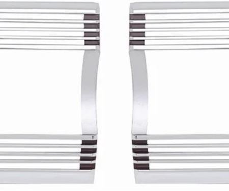 AMD Tail Lamp Bezels with Silver Inners, LH/RH Pair, 67 GTX Satellite K-MB1986