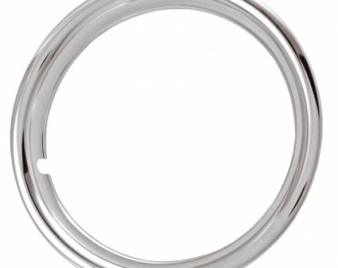 Rally Wheel Trim Ring Set, 15" Wheel, 1 3/4" Deep, Chrome Plated Steel