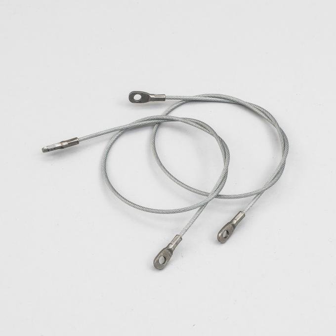 Detroit Muscle Technologies Mopar A B E Body Hood Pin Stainless Steel Lanyards 18" Pair GEN6876HL01-18