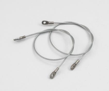 Detroit Muscle Technologies Mopar A B E Body Hood Pin Stainless Steel Lanyards 18" Pair GEN6876HL01-18