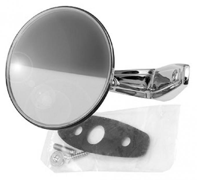 Outside Door Mirror, With Round Head, 1967-1976