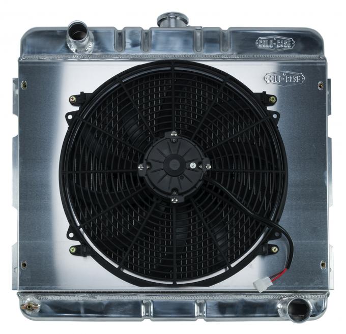 Cold Case Radiators 70-72 A,B Body SB Aluminum Performance Radiator And 16 Inch Fan Kit MT 17x22 Inch MOP755K